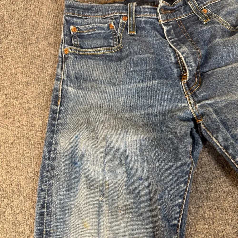 Levis 511 Slim Fit Selvedge Denim Jeans Blue Distressed 32x32 21948-0030 #3366